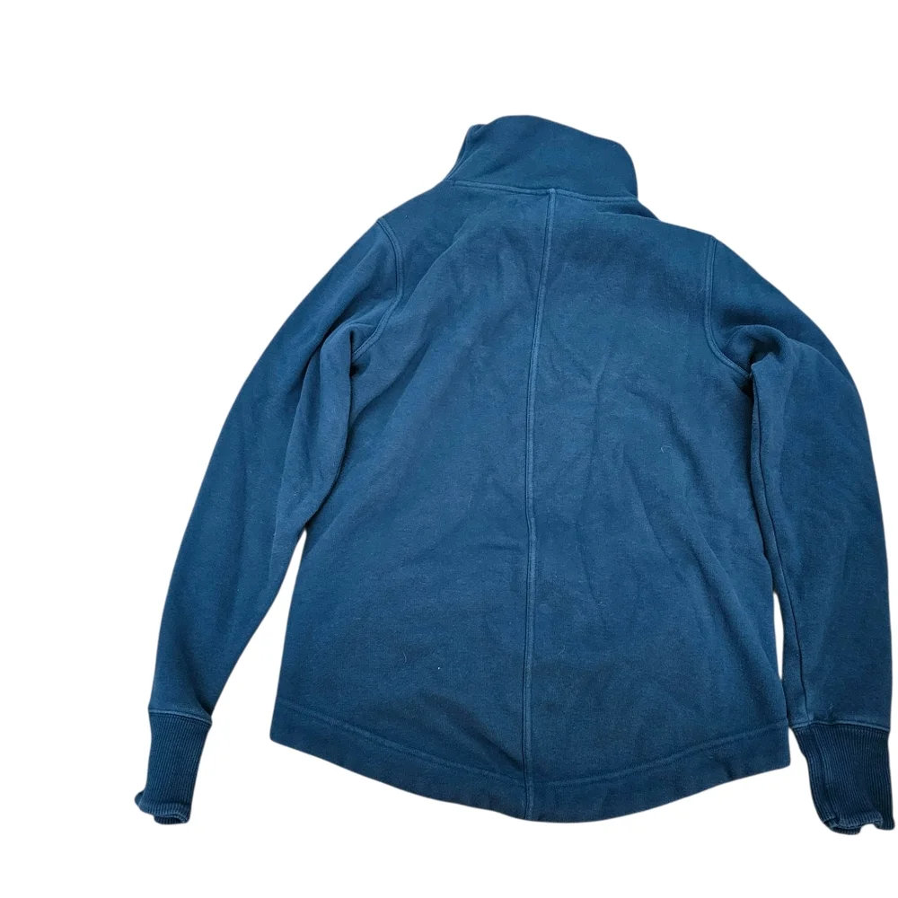 Athleta Cozy Karma Funnel Neck Sweatshirt XS Blue Pockets